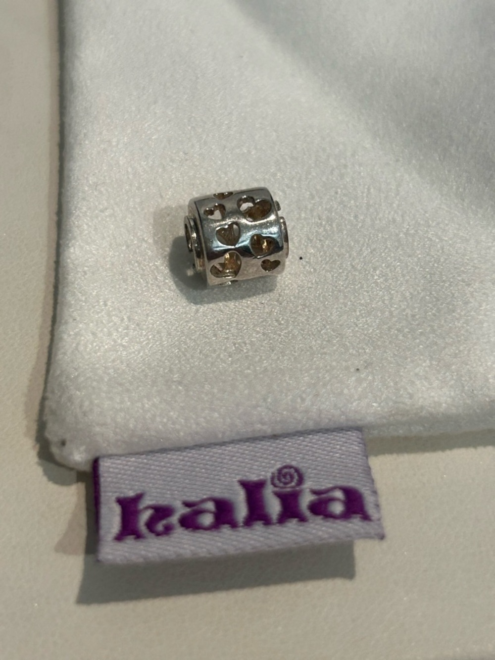 Pandora-style “Full of Love” Cutout Bead Charm - Sterling Silver